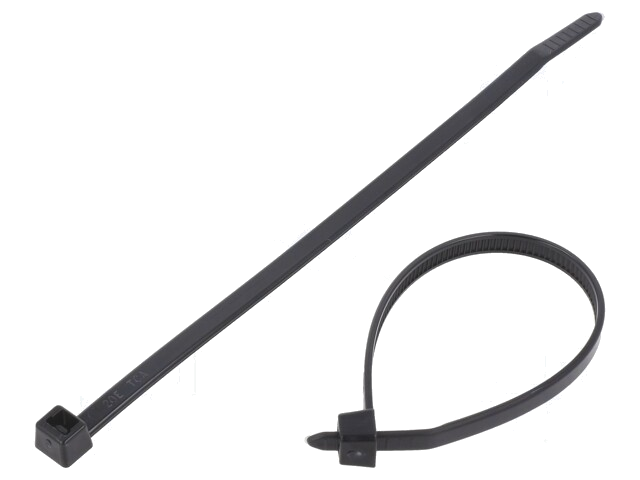 Kabelbinder; L: 150mm; W: 4,6mm; polyamide; 225N; zwart; Ømax: 35mm Kabelbinder; L: 150mm; W: 4,6mm; polyamide; 225N; zwart; Ømax: 35mm